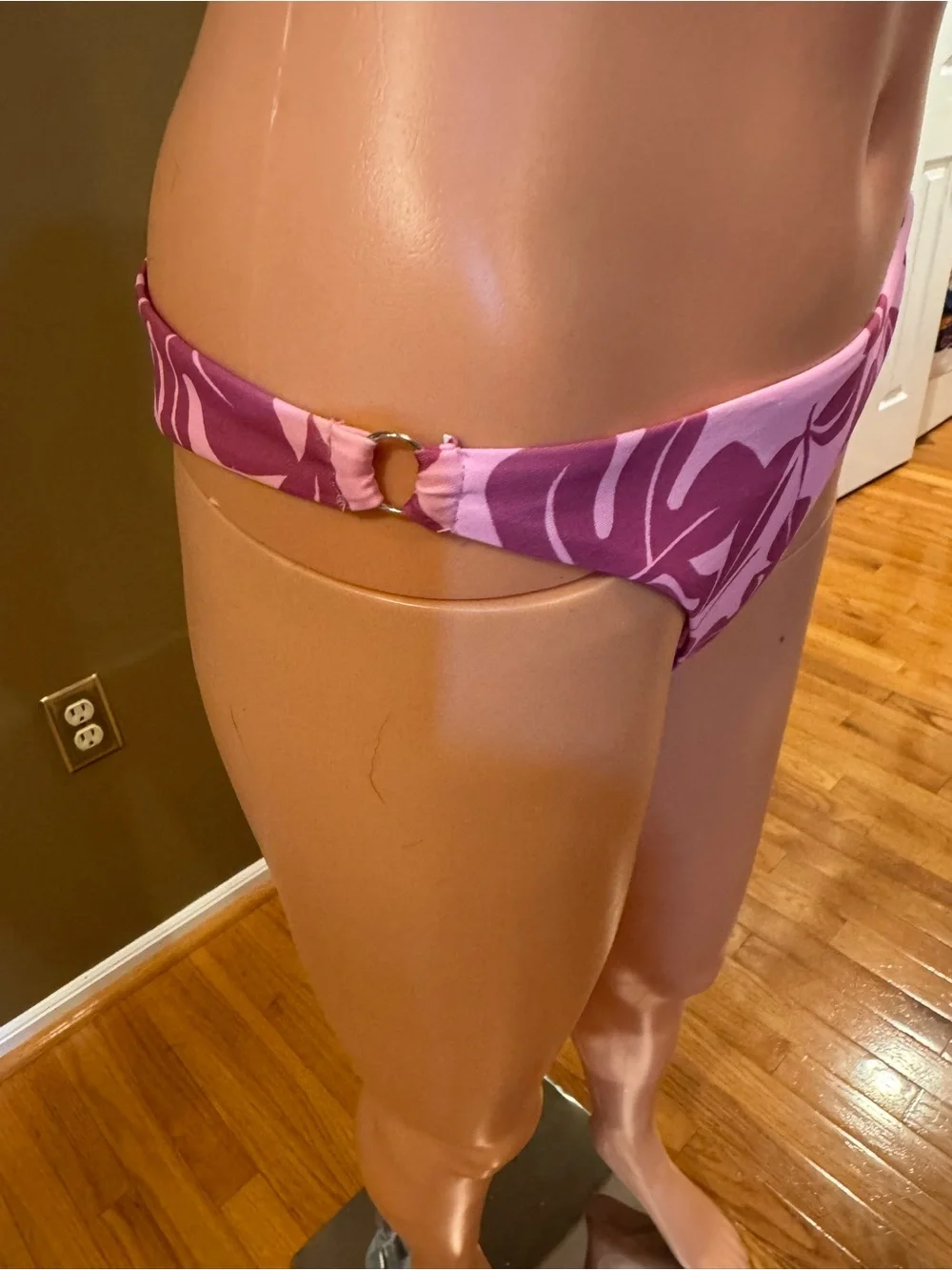 SHEIN Pink Floral Print Bikini Bottoms